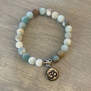 Om charm beaded bracelet